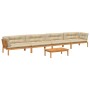 Set of garden pallet sofas and cushions 5 pieces acacia wood by , Outdoor sofas - Ref: Foro24-3209507, Price: 875,68 €, Disco...