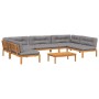 Set of garden pallet sofas and cushions, 6 pieces, acacia wood. by , Outdoor sofas - Ref: Foro24-3209524, Price: 1,00 €, Disc...