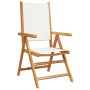 Garden chairs 2 units solid acacia wood and cream white fabric by , Garden chairs - Ref: Foro24-367657, Price: 148,54 €, Disc...