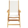 Garden chairs 2 units solid acacia wood and cream white fabric by , Garden chairs - Ref: Foro24-367657, Price: 148,54 €, Disc...