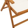 Garden chairs 2 units solid acacia wood and cream white fabric by , Garden chairs - Ref: Foro24-367657, Price: 148,54 €, Disc...