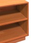 Mueble zapatero madera maciza de pino marrón cera 110x34x45 cm de , Zapateros y organizadores de calzado - Ref: Foro24-847123...