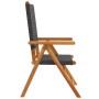 Reclining garden chairs 4 pcs PE rattan solid wood black by , Garden chairs - Ref: Foro24-3214520, Price: 294,99 €, Discount: %