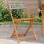 Bistro chairs 2 units solid acacia wood PE rattan gray by , Garden chairs - Ref: Foro24-367676, Price: 86,36 €, Discount: %