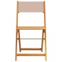 Bistro chairs 2 units solid acacia wood and taupe gray fabric by , Garden chairs - Ref: Foro24-367683, Price: 87,99 €, Discou...