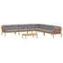 Set of garden pallet sofas and cushions, 6 pieces, acacia wood. by , Outdoor sofas - Ref: Foro24-3209416, Price: 1,00 €, Disc...