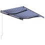 Blue and white automatic retractable awning 350x250 cm by vidaXL, Awnings - Ref: Foro24-3055260, Price: 334,79 €, Discount: %