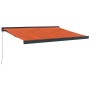 Retractable aluminum awning with orange and brown fabric, 3.5x2.5 m. by , Awnings - Ref: Foro24-3154567, Price: 563,44 €, Dis...