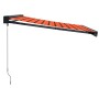 Retractable aluminum awning with orange and brown fabric, 3.5x2.5 m. by , Awnings - Ref: Foro24-3154567, Price: 563,44 €, Dis...