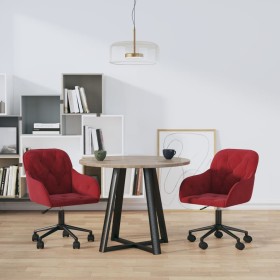 Swivel dining chairs, 2 units, red velvet. by , dining chairs - Ref: Foro24-3103426, Price: 165,99 €, Discount: %