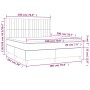 Boxspringbett mit Matratze und LED-Lichtern, cremefarbenem Stoff, 180x200 cm. von , Betten und Lattenroste - Ref: Foro24-3135...