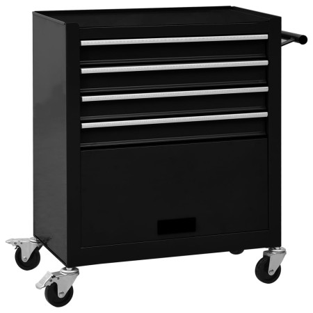 Tool cart with 4 drawers, black steel. by vidaXL, Cargo forklifts - Ref: Foro24-147189, Price: 241,10 €, Discount: %