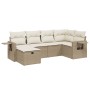 Garden sofa set with 6-piece synthetic rattan beige cushions by , Garden sets - Ref: Foro24-3263794, Price: 526,08 €, Discoun...