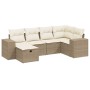 Garden sofa set with 6-piece synthetic rattan beige cushions by , Garden sets - Ref: Foro24-3264414, Price: 545,25 €, Discoun...