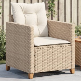 Garden armchair with beige synthetic rattan cushions by , Garden chairs - Ref: Foro24-366319, Price: 114,99 €, Discount: %