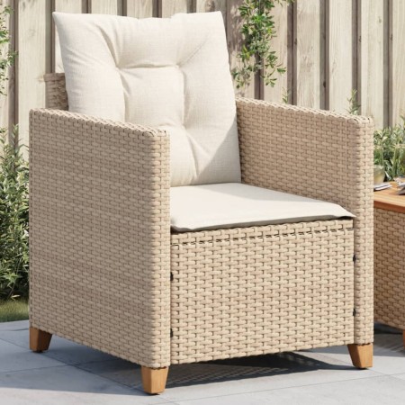 Gartensessel mit Kissen Kunstrattan beige von , Gartenstühle - Ref: Foro24-366319, Preis: 109,46 €, Rabatt: %