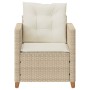 Sillón de jardín con cojines ratán sintético beige de , Sillas de jardín - Ref: Foro24-366319, Precio: 109,46 €, Descuento: %