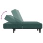 Sofá cama de 2 plazas con taburete terciopelo verde oscuro de , Sofás - Ref: Foro24-3216233, Precio: 267,68 €, Descuento: %