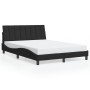 Estructura de cama con luces LED terciopelo negro 140x190 cm de , Camas y somieres - Ref: Foro24-3213777, Precio: 200,88 €, D...