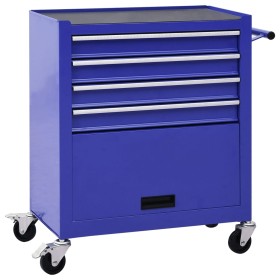 Tool cart with 4 blue steel drawers by vidaXL, Cargo forklifts - Ref: Foro24-147188, Price: 210,79 €, Discount: %