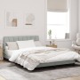 Bed frame with light gray velvet headboard 140x190cm by , Beds and slatted bases - Ref: Foro24-3207843, Price: 177,30 €, Disc...