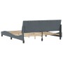 Bed frame with dark gray velvet headboard 180x200 cm by , Beds and slatted bases - Ref: Foro24-3207862, Price: 196,64 €, Disc...