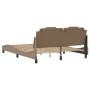 Estructura de cama cabecero cuero sintético capuchino 160x200cm de , Camas y somieres - Ref: Foro24-3208107, Precio: 218,16 €...