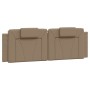 Estructura de cama cabecero cuero sintético capuchino 160x200cm de , Camas y somieres - Ref: Foro24-3208107, Precio: 218,16 €...