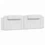 Estructura de cama cabecero cuero sintético blanco 180x200 cm de , Camas y somieres - Ref: Foro24-3208111, Precio: 222,80 €, ...