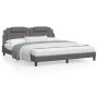 Estructura de cama con cabecero cuero sintético gris 180x200cm de , Camas y somieres - Ref: Foro24-3208113, Precio: 242,77 €,...