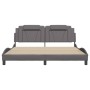 Estructura de cama con cabecero cuero sintético gris 180x200cm de , Camas y somieres - Ref: Foro24-3208113, Precio: 242,77 €,...