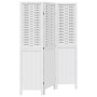 Three-panel solid Paulownia wood room divider screen in white. by , Room dividers - Ref: Foro24-358717, Price: 82,44 €, Disco...