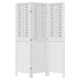 Three-panel solid Paulownia wood room divider screen in white. by , Room dividers - Ref: Foro24-358717, Price: 82,44 €, Disco...