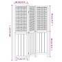 Three-panel solid Paulownia wood room divider screen in white. by , Room dividers - Ref: Foro24-358717, Price: 82,44 €, Disco...