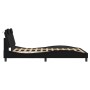 Bed frame with black synthetic leather headboard 140x200cm by , Beds and slatted bases - Ref: Foro24-3208096, Price: 175,66 €...