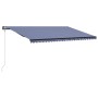 Toldo automático retráctil azul y blanco 600x300 cm de vidaXL, Toldos - Ref: Foro24-3055271, Precio: 596,35 €, Descuento: %