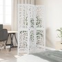 Three-panel solid Paulownia wood room divider screen in white. by , Room dividers - Ref: Foro24-358734, Price: 80,68 €, Disco...