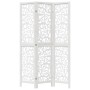 Three-panel solid Paulownia wood room divider screen in white. by , Room dividers - Ref: Foro24-358734, Price: 80,68 €, Disco...