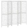 5-panel solid Paulownia wood white room divider by , Room dividers - Ref: Foro24-358741, Price: 122,99 €, Discount: %