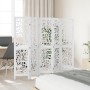 5-panel solid Paulownia wood white room divider by , Room dividers - Ref: Foro24-358741, Price: 122,99 €, Discount: %