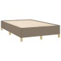 Boxspring-Bett mit grauem Taupe-Stoffbezug und Matratze in den Maßen 120x190 cm. von , Betten und Lattenroste - Ref: Foro24-3...