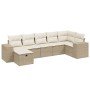 Set aus 7-teiligen Gartensofas und Kissen, synthetisches Rattan, beige von , Gartensets - Ref: Foro24-3264454, Preis: 566,18 ...