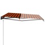 Retractable awning with wind sensor and orange brown LED 600x300cm by vidaXL, Awnings - Ref: Foro24-3055309, Price: 601,02 €,...