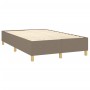 Boxspring-Bett mit grauem Taupe-Stoffbezug und Matratze in den Maßen 120x190 cm. von , Betten und Lattenroste - Ref: Foro24-3...