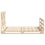 Solid pine wood bed frame with headboard 160x200 cm by , Beds and slatted bases - Ref: Foro24-3281577, Price: 230,69 €, Disco...