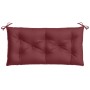 Garden bench cushions 2 units red wine melange fabric 100x50x7 cm by , Cushions for chairs and sofas - Ref: Foro24-4002595, P...