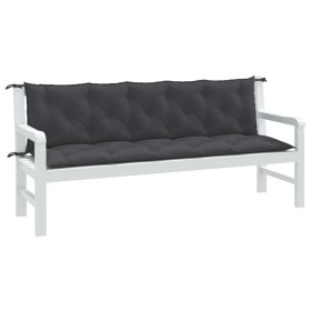 Gartenbankkissen 2 Stück anthrazit melange Stoff 180x50x7 cm von , Kissen für Stühle und Sofas - Ref: Foro24-4002618, Preis: ...