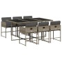 Set comedor jardín 7 pzas y cojines ratán sintético gris de , Conjuntos de jardín - Ref: Foro24-3278035, Precio: 549,98 €, De...