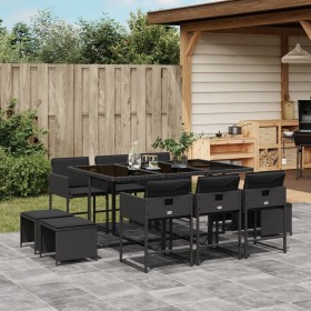 11-piece garden dining set with black synthetic rattan cushions by , Garden sets - Ref: Foro24-3278094, Price: 642,92 €, Disc...