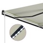 Retractable awning with wind sensor and LED cream color 300x250 cm by vidaXL, Awnings - Ref: Foro24-3055293, Price: 523,57 €,...